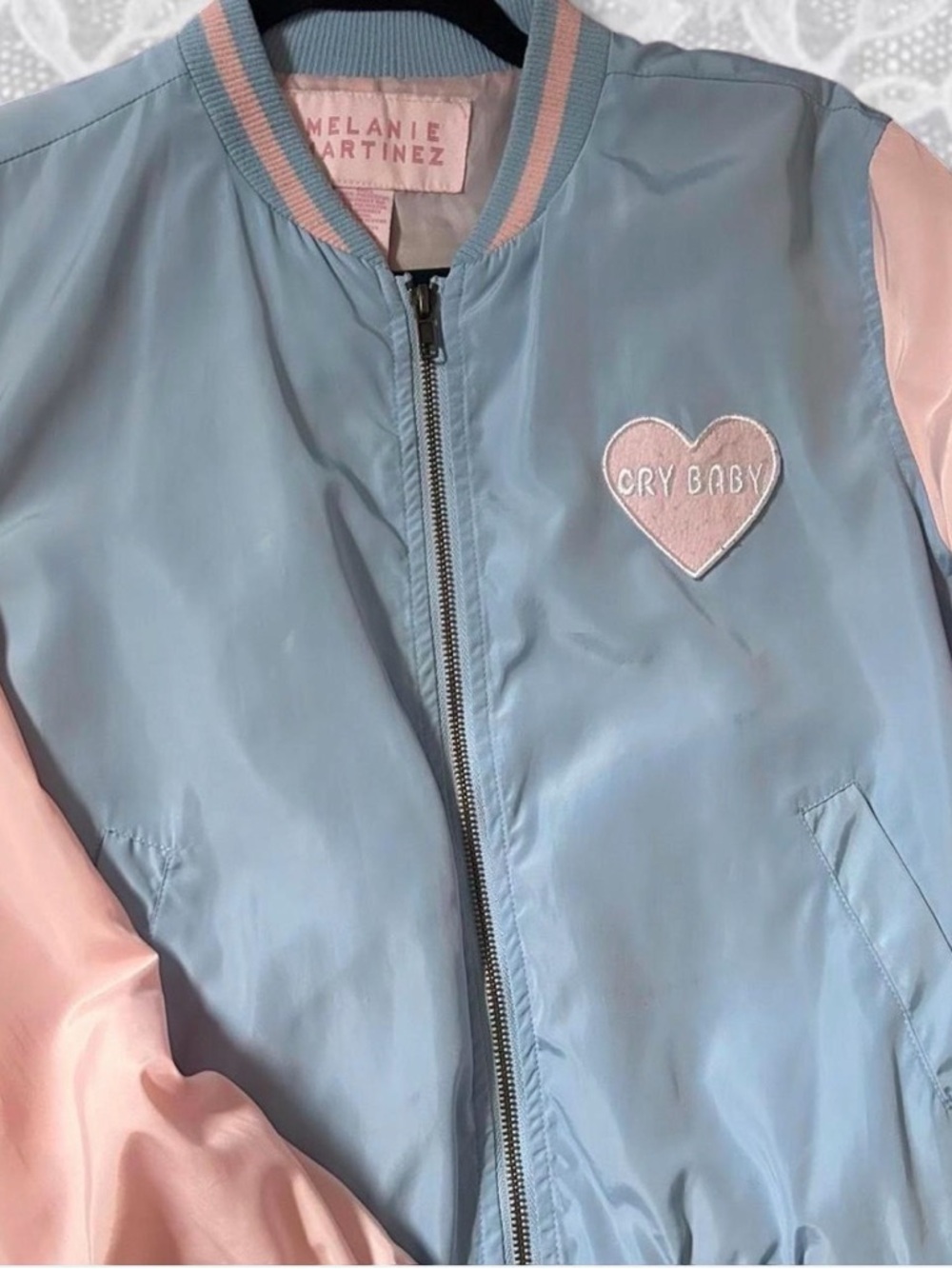 Melanie Martinez Women's Pastel Blue & Pink Bomber Jacket